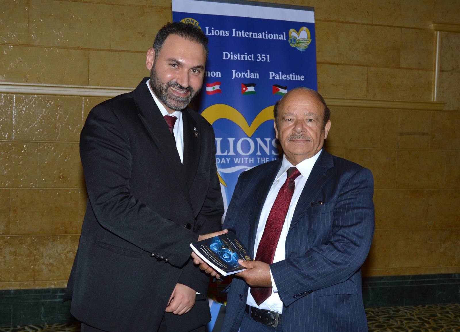 With H.E. Senator Mufleh Hamad Al-Munaizel Al-Rahimi at the launch